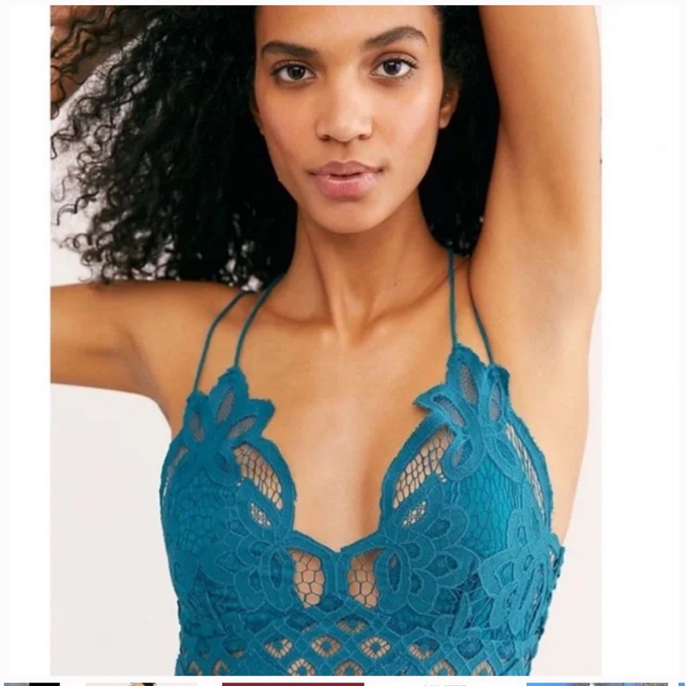 NWT Free People Adella Maxi Slip Dress in Teal Jewel Blue - Picture 3 of 12